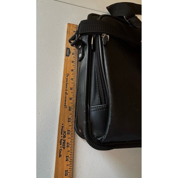 Targus 17" black Leather Laptop Computer Case Bag Shoulder Strap TLE400 - Picture 7 of 10